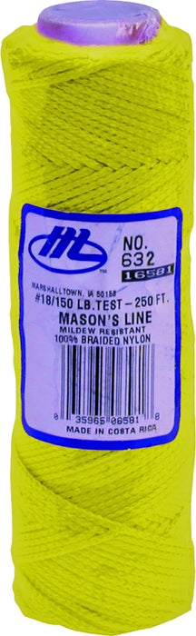 Marshalltown 632 Mason Line, 250 ft L Line, Fluorescent Yellow Line