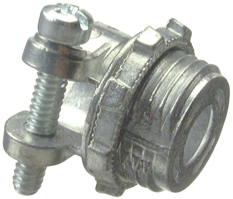 Halex 04212 Squeeze Connector, For: 1-1/4 in Steel Flexible Metal Conduit, 1-1/2 in, Zinc