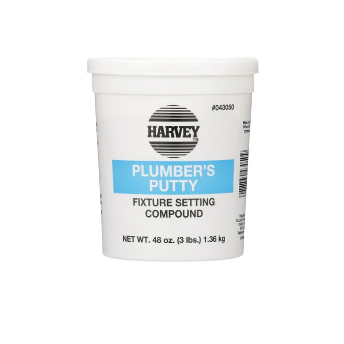 Harvey 43050 Plumbers Putty, Solid, Off-White, 3 lb Cup