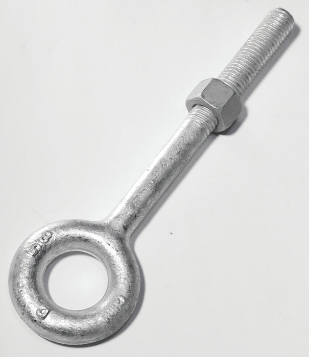 Baron 24-1/2X6 Eye Bolt, 1/2 in Thread, 3 in L Thread, 1 in ID x 2 in OD Dia Eye, 6 in L Shank, 2200 lb Working Load