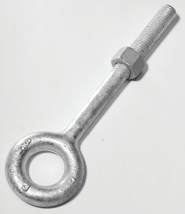 Baron 24-1/2X8 Eye Bolt, 1/2 in Thread, 3 in L Thread, 1 in ID x 2 in OD Dia Eye, 8 in L Shank, 2200 lb Working Load