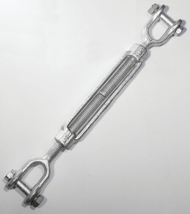 Baron 19-5/8X6 Turnbuckle, 3500 lb Working Load, 5/8 in Thread, Jaw, Jaw, 6 in L Take-Up, Galvanized Steel