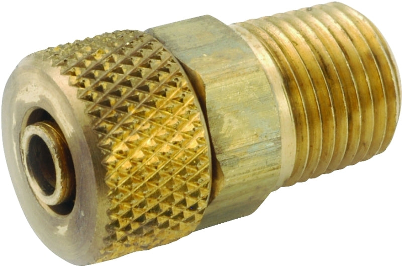 Anderson Metals 50868-0402 Pipe Adapter, 1/4 x 1/8 in, Compression x MPT, Brass