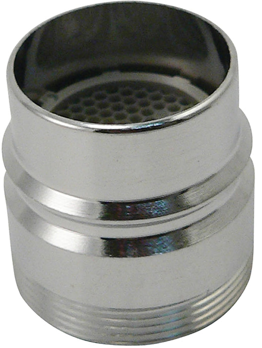 Plumb Pak PP28003 Faucet Aerator Adapter, 15/16-27 x 55/64 in in, Male/Female, Brass, Chrome Plated