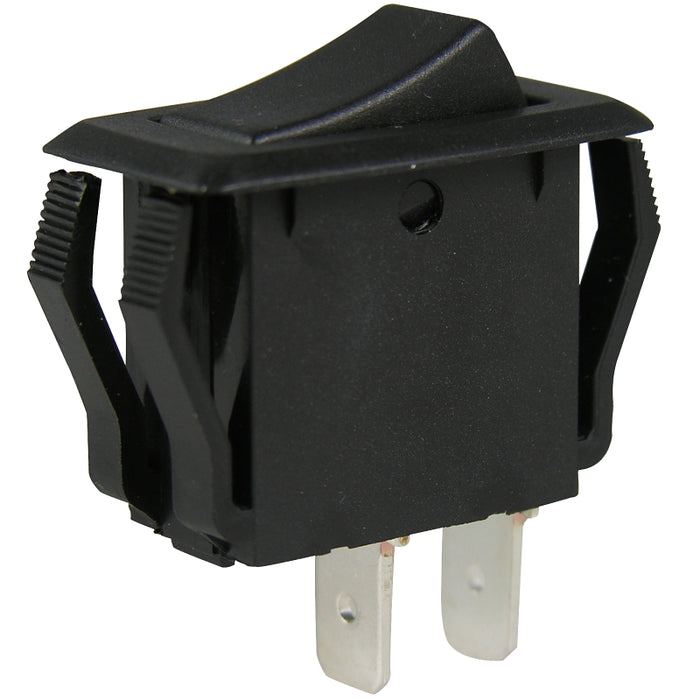 Gardner Bender GSW GSW-41 Rocker Switch, 8/16 A, 125/250 V, SPST, 0.55 x 1.12 in Panel Cutout, Nylon Housing Material, Black