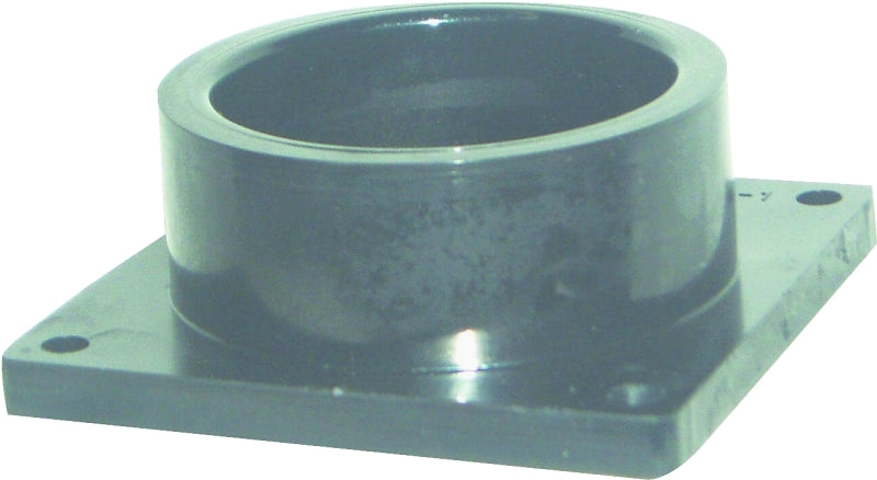 US Hardware RV-700C Socket with Flange, 1-1/2 in ID, Slip, ABS, Black