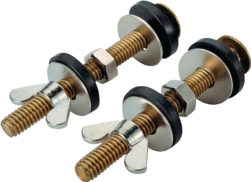 ProSource 192265 Tank-to-Bowl Connector Kit, Brass, Brass, For: Connecting Toilet Tank to Toilet Bowl