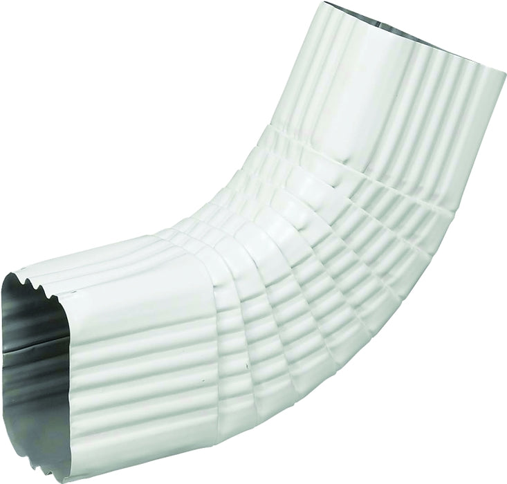 Amerimax 27065 Gutter Side Elbow, Downspout Gutter, Aluminum, White