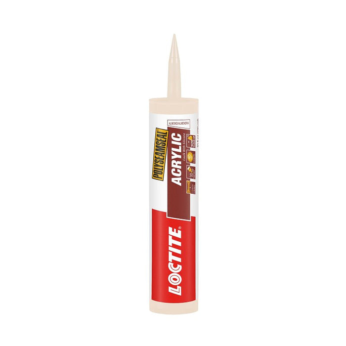 Loctite POLYSEAMSEAL 1507598 Acrylic Caulk, Almond, -5 to 170 deg F, 10 oz Cartridge