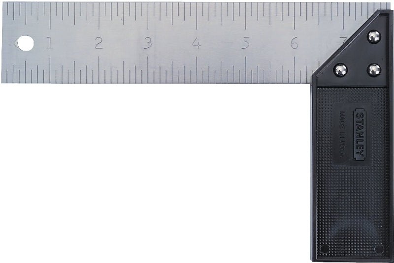 STANLEY 46-502 Tri-Miter Square, 1/16 in Graduation, Aluminum/Plastic, 8 in Blade L, 1-1/2 in Blade W, SAE, Metric