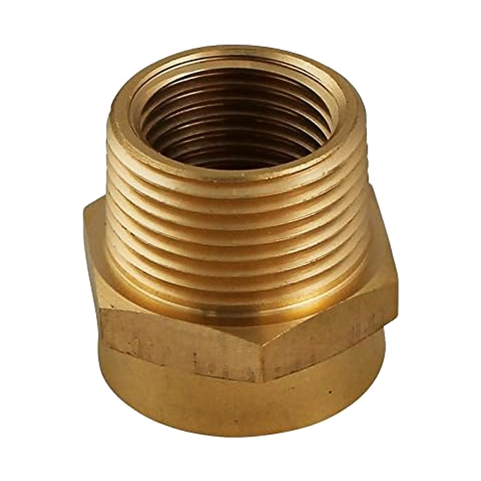 Plumb Pak PP850-66 Hose Adapter, 3/4 x 3/4 x 1/2 in, FHT x MPT x FPT, Brass, For: Garden Hose