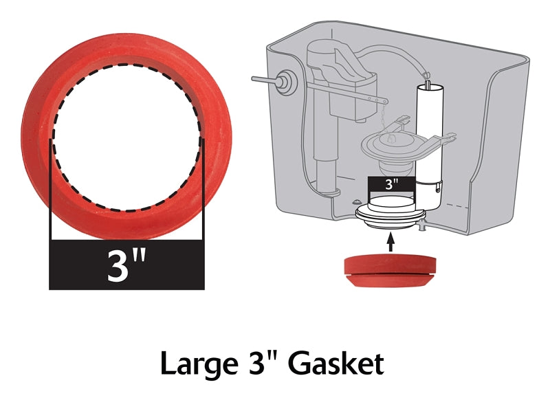 Korky 5030BP Tank-to-Bowl Gasket Kit, For: 3 in 2-Piece Toilet Tank, 3 in and 4 in Flush Valve Openings