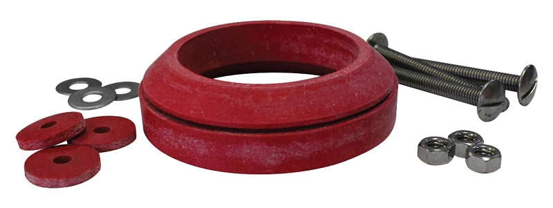 Korky 481BP Tank-to-Bowl Gasket, 3 in ID x 4-1/4 in OD Dia, Sponge Rubber, Red, For: 3 in 2-Piece Toilet Tanks