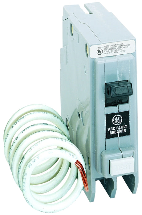 GE THQL1120AFP2 Circuit Breaker, AFCI, 20 A, 2-Pole, 120/240 V, Plug