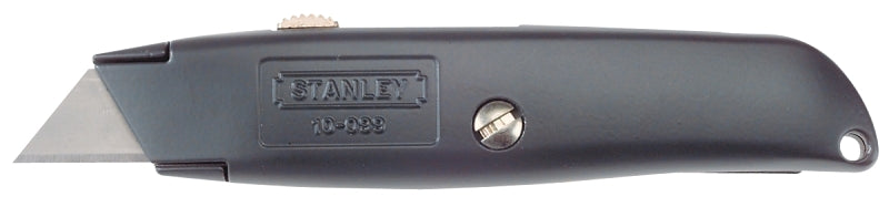 STANLEY 10-099 Utility Knife, 2-7/16 in L Blade, 3 in W Blade, HCS Blade, Straight Handle, Gray Handle