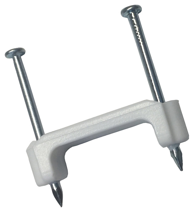 Gardner Bender PS-175 Cable Staple, 3/4 in W Crown, 1-1/4 in L Leg, Plastic/Polyethylene, 100 BX