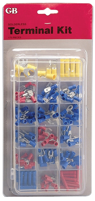 Gardner Bender TK-175 Wire Connector/Terminal Kit, Solderless, Assorted, For: 22 to 10 AWG Wire, 175 -Piece