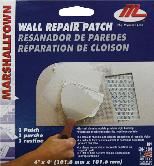 Marshalltown DP4 Drywall Patch Kit, 4 in L x 4 in W Dimensions