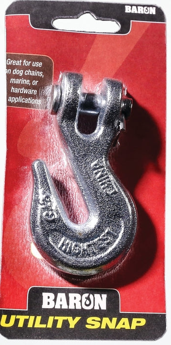 Baron C-330-3/8 Clevis Grab Hook, 5400 lb Working Load, Steel, Electro-Galvanized