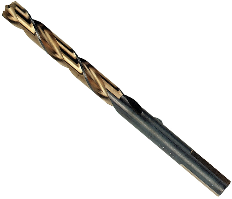 Irwin 73625 Jobber Drill Bit, 25/64 in Dia, 5-1/8 in OAL, Spiral Flute, 25/64 in Dia Shank, Reduced Shank