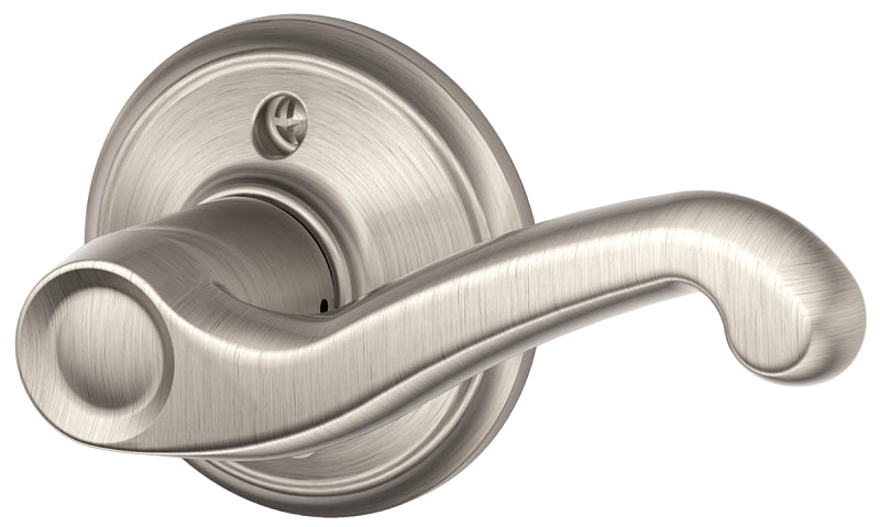 Schlage F Series F170VFLA619RH Right Hand Dummy Lever, Mechanical Lock, Satin Nickel, Metal, Residential, Right Hand