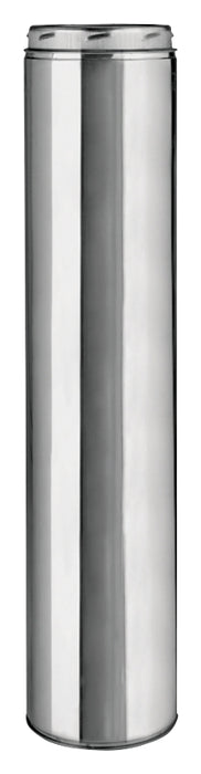 Selkirk 208012U Chimney Pipe, 8 in ID, 10 in OD, 12 in L, Stainless Steel, Includes: Twist-Lock Coupler