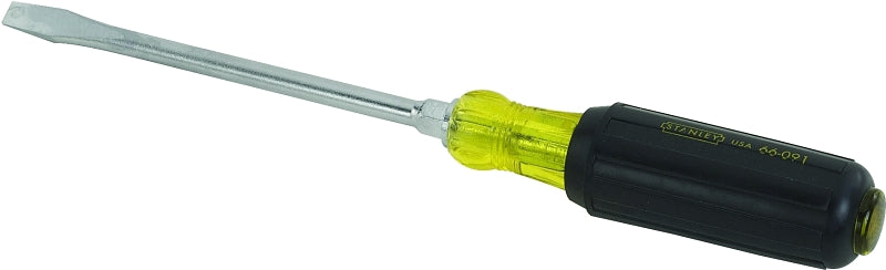 STANLEY 66-091 Screwdriver, 5/16 in Drive, Slotted Drive, 11 in OAL, 6 in L Shank, Vinyl Grip Handle