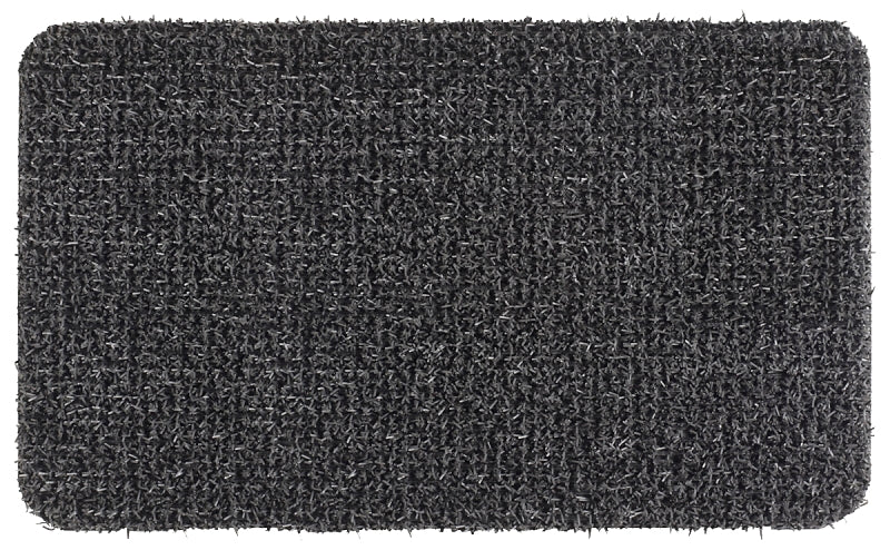 Grassworx 10372029 Door Mat, 29-1/2 in L, 17-1/2 in W, Rectangular, Solid Pattern, Flint