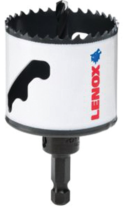 Lenox Speed Slot 1772952 Hole Saw, 2-1/4 in Dia, 1-9/16 in D Cutting, 1/4 in Arbor, HSS Cutting Edge