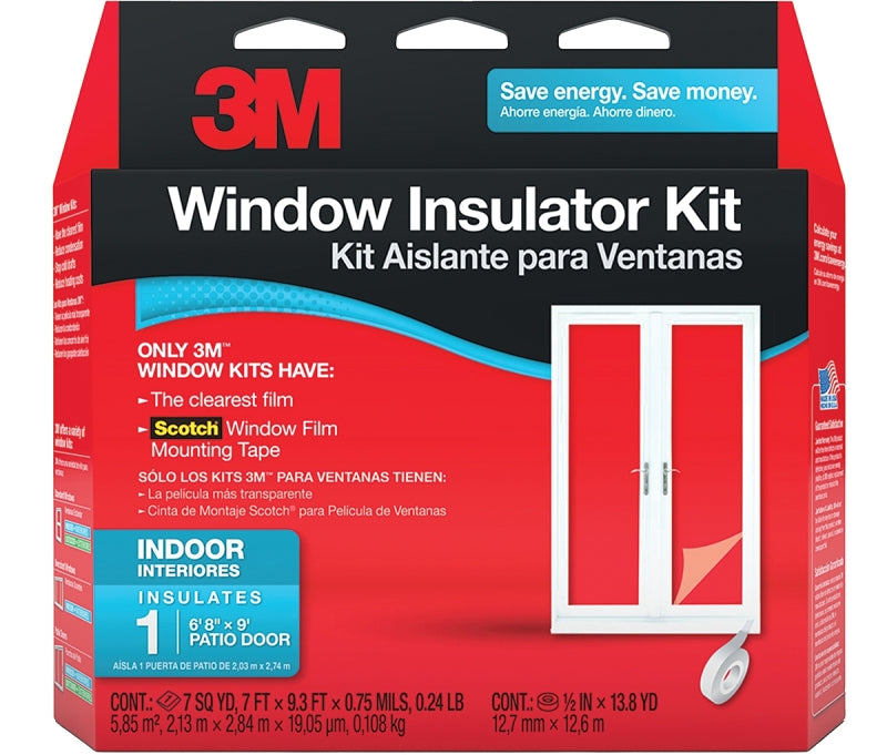 Scotch 2144 Window Insulation Kit, 84 in W, 112 in L