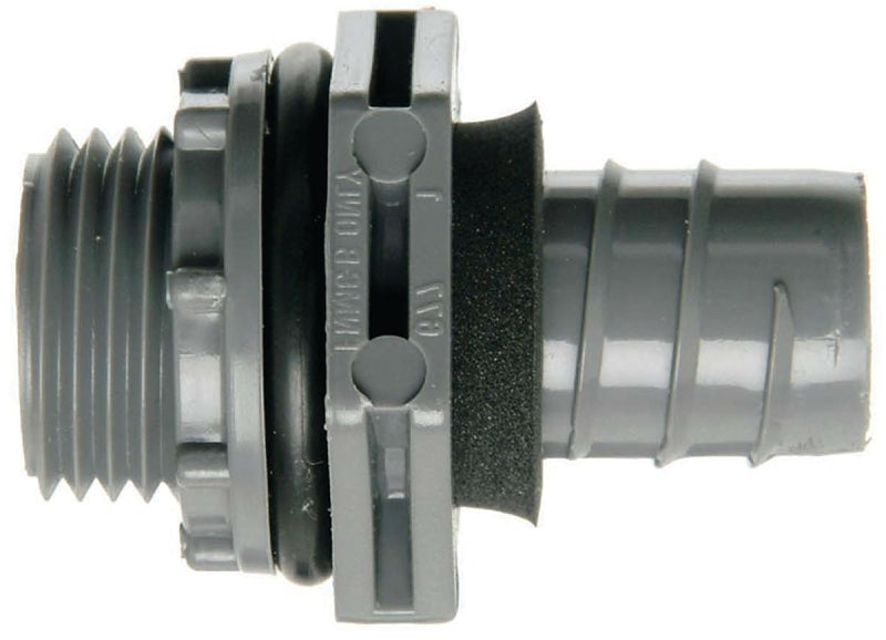 Carlon LT43G Conduit Connector, 1-1/4 in NPT, PVC