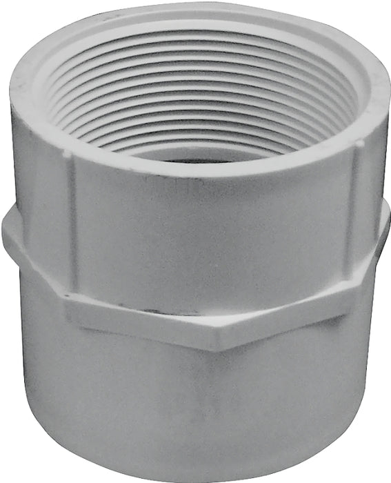 IPEX 035567 Adapter, 4 in, Socket x FNPT, PVC, White, SCH 40 Schedule, 220 psi Pressure