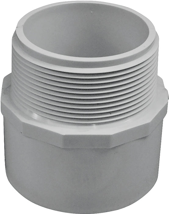 IPEX 035608 Adapter, 2-1/2 in, Socket x MNPT, PVC, White, SCH 40 Schedule, 300 psi Pressure