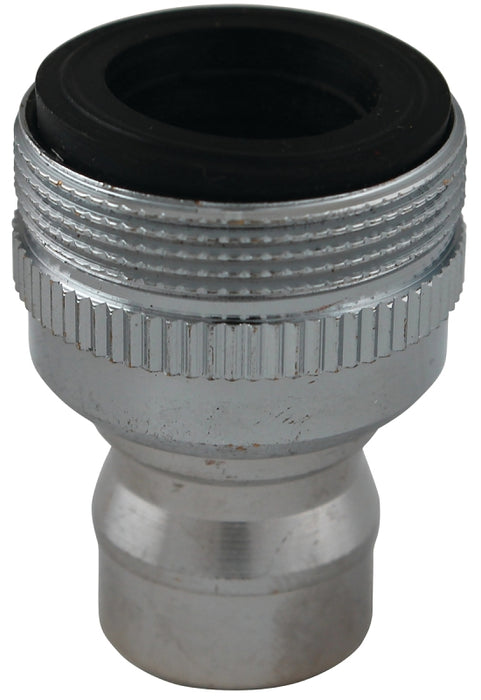 Plumb Pak PP800-6 Faucet Aerator Adapter, 55/64 x 15/16-27 in, Threaded, Chrome Plated