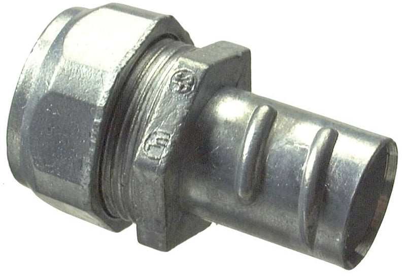 Halex 20491 EMT-to-Flex Coupling, 1/4 in, Zinc-Plated