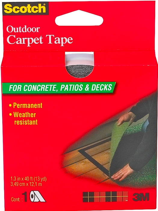 Scotch CT3010DC Carpet Tape, 40 ft L, 1.4 in W