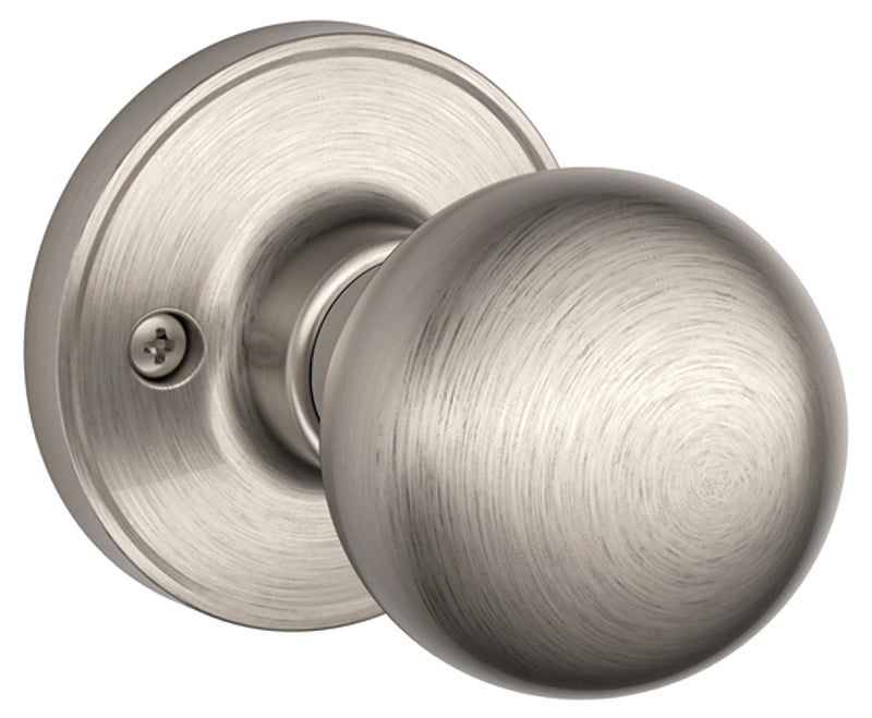 Schlage J170 CAN 619 Dummy Knob, Knob Handle, Round Design, Satin Nickel, Residential, Metal