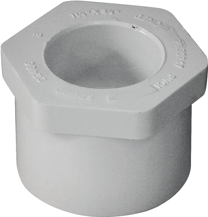 IPEX 435650 Reducing Bushing, 1-1/4 x 1/2 in, Spigot x Socket, PVC, SCH 40 Schedule