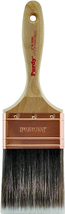 Purdy XL Sprig 144380330 Flat Trim Brush, 3 in W, 3-3/16 in L Bristle, Nylon/Polyester Bristle, Beavertail Handle