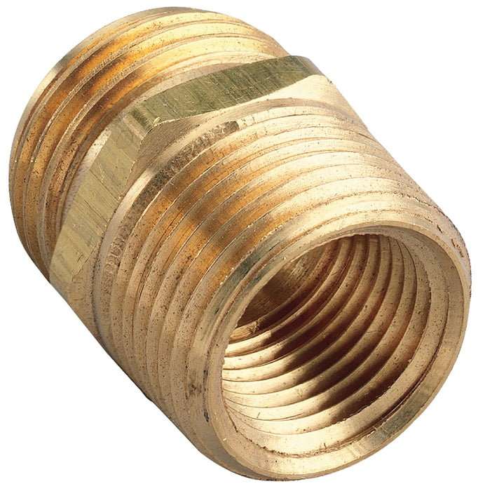 Orbit 53038 Hose to Pipe Adapter, 3/4 x 3/4 x 1/2 in, MHT x MNPT x FNPT, Brass