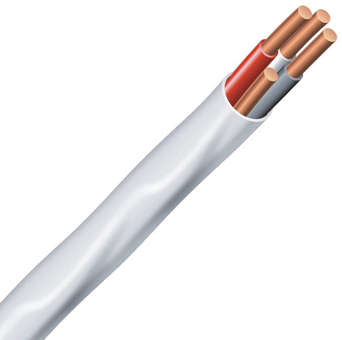 Romex 14/3NM-WGX25 Building Wire, 14 AWG Wire, 3-Conductor, 25 ft L, Copper Conductor, PVC Insulation, Nylon Sheath