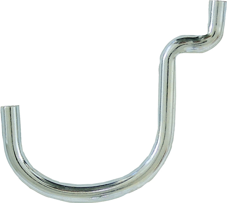 Crawford 14158 Peg Hook, 5/8 in Projection, 1-1/2 in L x 1/4 in W x 2 in H Dimensions, Black/Silver, Zinc