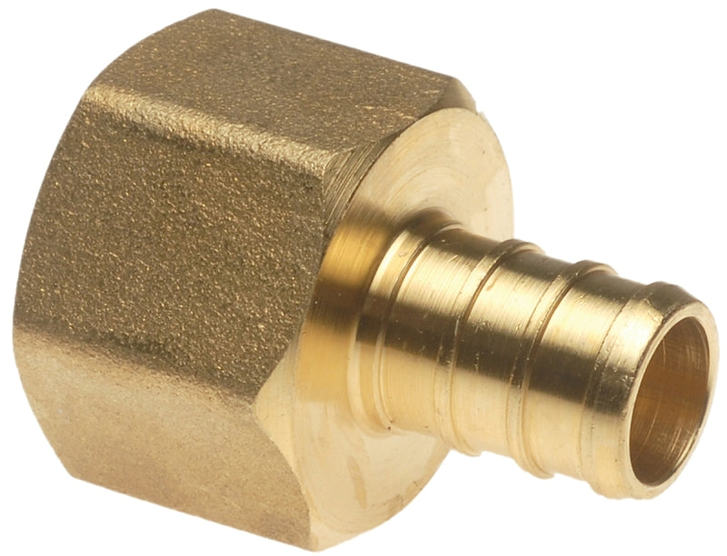 Apollo APXFA1212 Pipe Adapter, 1/2 in, PEX x FPT, Brass, 200 psi Pressure