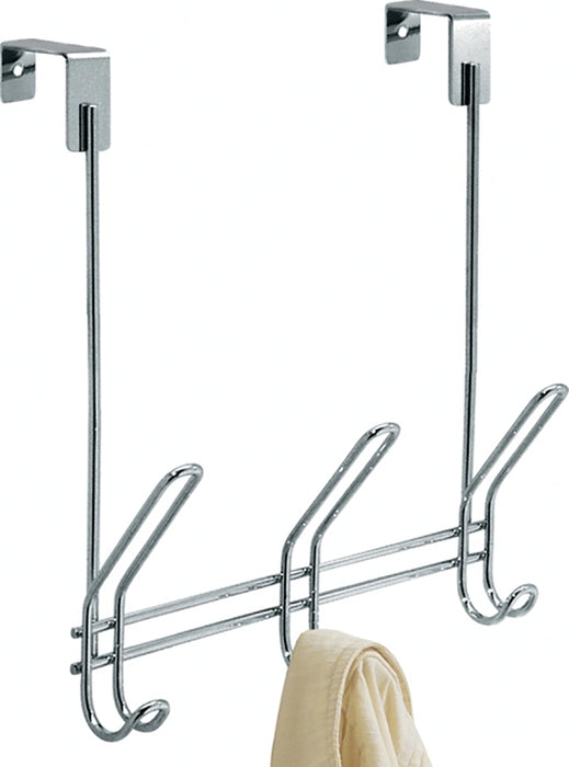 iDESIGN 43912 Coat Rack, Chrome, 8.2 in OAW, 12-1/2 in OAH, Steel