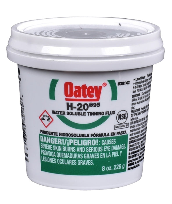 Oatey H-20 Series 30142 Water Soluble Flux, 8 oz, Paste, Gray