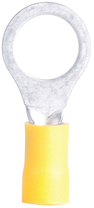 Gardner Bender 21-109 Ring Terminal, 600 V, 12 to 10 AWG Wire, 7/16 to 1/2 in Stud, Vinyl Insulation, Yellow