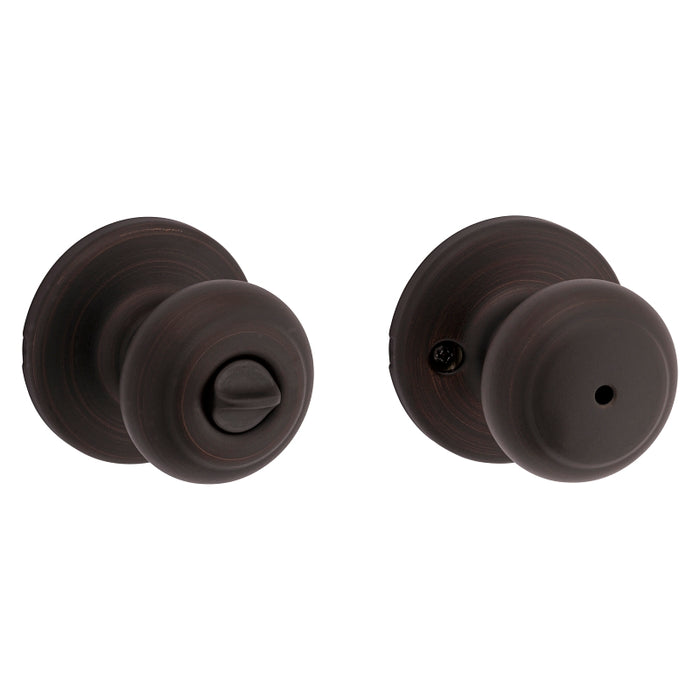 Kwikset 300CV 11P CP Privacy Door Knob, Venetian Bronze