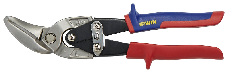 Irwin 2073211 Snip, 9-1/2 in OAL, 1-5/16 in L Cut, Compound Cut, Steel Blade, Double-Dipped Handle, Red Handle