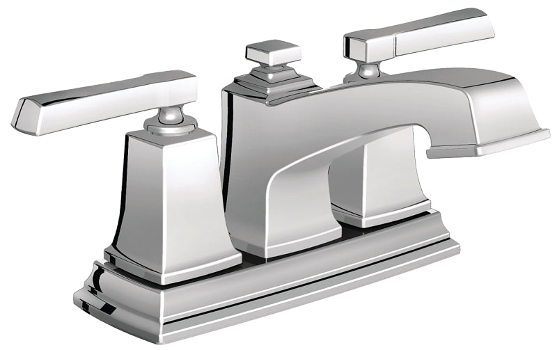 Moen Boardwalk Series WS84800 Bathroom Faucet, Low Arc Spout, Chrome Plated, 1/4 to 1-3/16 in Plate Size, 5-3/16 in