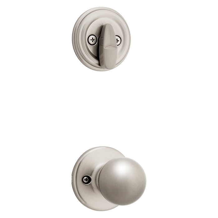 Kwikset 966P15BX Door Knob, Satin Nickel